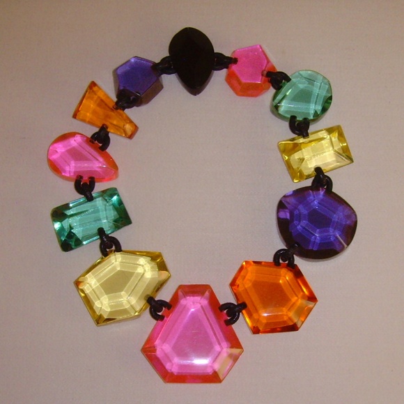 MONIES Gerda Lynggaard Vibrant Multi-Colored Lucite Necklace - Picture 5 of 16